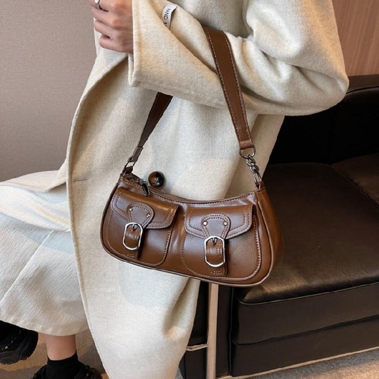 Lady Purse Fashion Underarm Bag for Women Girl Versatile Vintage Shoulder Bags