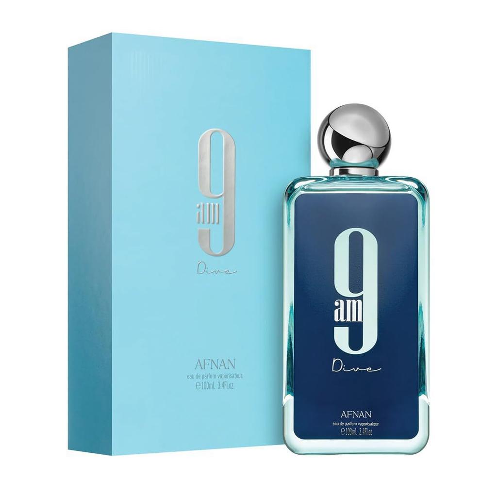 AFNAN 9pm Perfume for Men & Women, Metal Cap Brown, Arabic Middle East Dubai Scent, Long Lasting Fragrance, Fresh Woody Notes