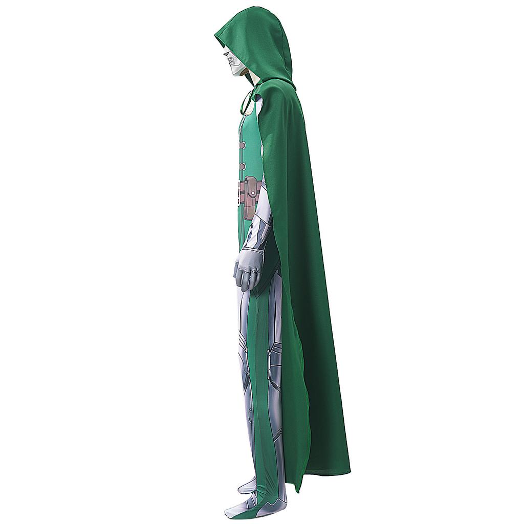 Doktor Doom Zelený s kapucí Cosplay, Fantastická čtyřka Halloweenský jevištní kostým