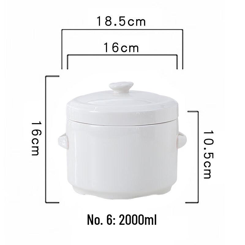 Wutuo Ceramic Double Boiler Stew Pot