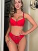 Summer European & American Adjustable Lace Underwear With Lift-Enhancing Thin Cups And Underwire Women's Bra Set