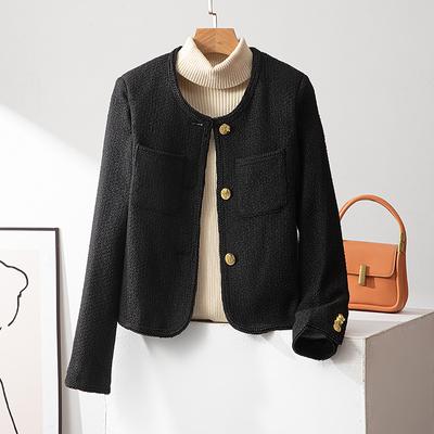 Wollmantel im kleinen Duftstil für Damen im Herbst und Winter. Neue altersreduzierende Woll-Oberbekleidung. Schlank und vielseitig. Einfacher Mantel im Duftstil.