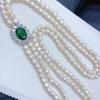 Elegant Women's Multi-layer Freshwater Pearl Choker Necklace, 8-9mm Pearls, Noble Temperament Fashion.