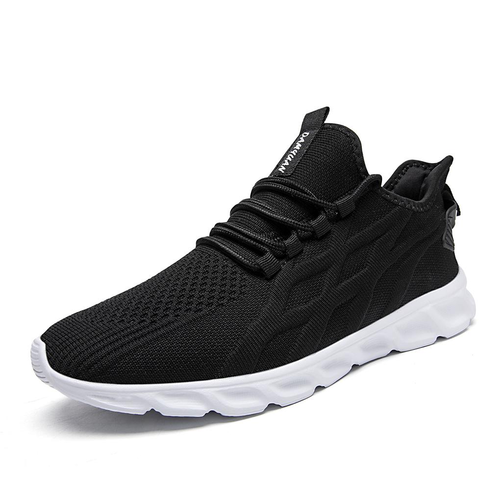 fashion Fujeak Casual Light Sneakers Plus Size Mesh Footwear Breathable Lace up Men's Shoes Non-slip Minimalism Running Shoes for Men