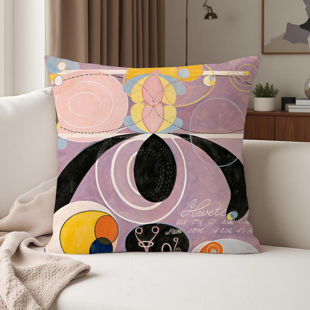 H-hilma Af Klint Kunst Kissenbezug Geeignet für Schlafzimmer Wohnzimmer Autos Heimdekoration
