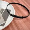 Texturovaná přezka opasku Náhrdelník Punk Tmavý Skládaný Kožený Jedinečný Y2K Náhrdelník Muži Ženy Jednoduchý Choker Šperky