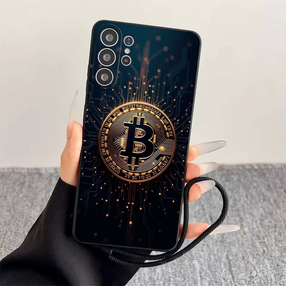 Bitcoin  Phone Case For Samsung S25,S24,S21,S22,S23,S30,Ultra,S20,Plus,Fe,Lite,Note,10,Black Cover