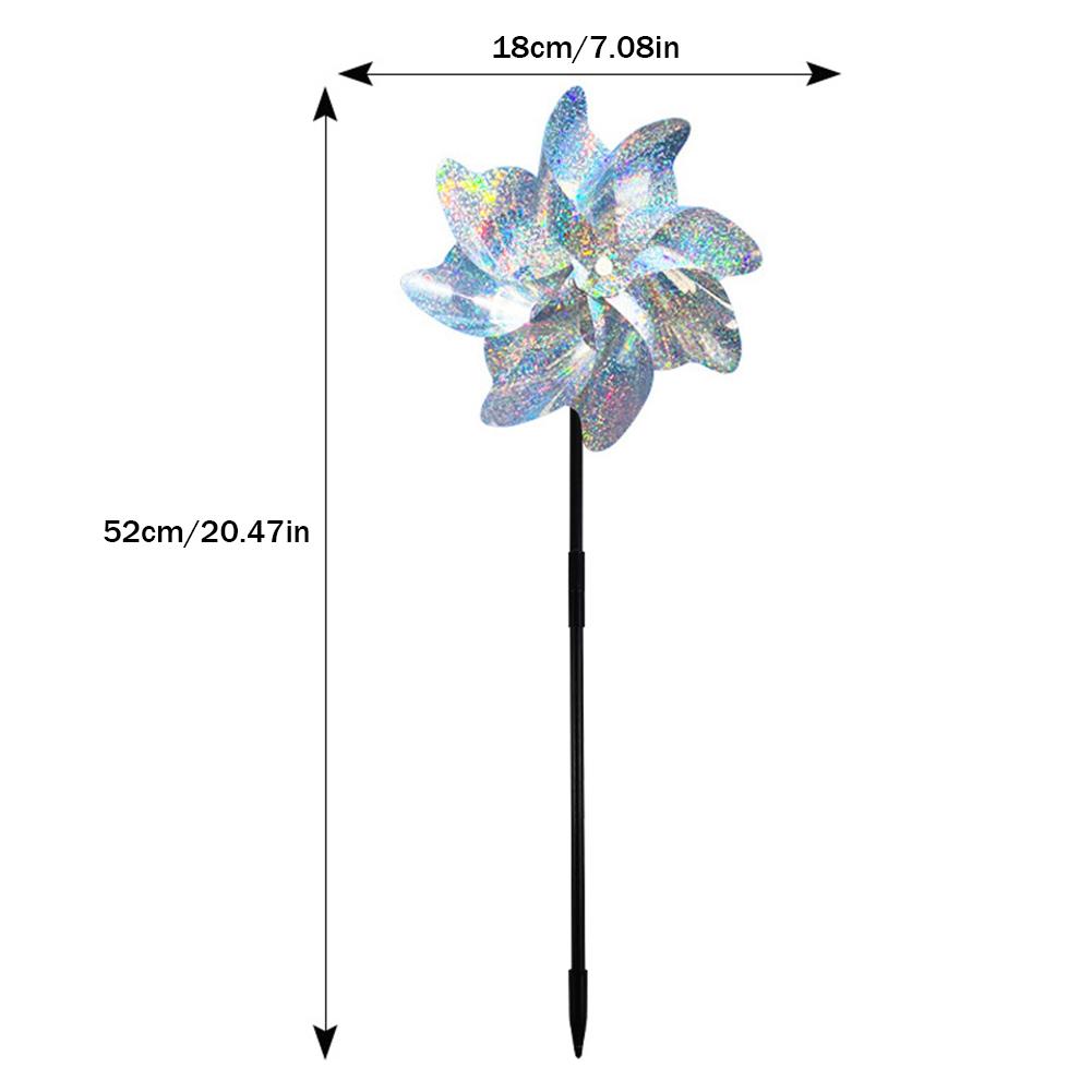 Bird-Scaring Wind Spinner Decoration Bird Deterrent Device Easy Installation Windmill for Outdoor Garden Lawn Yard Decoration