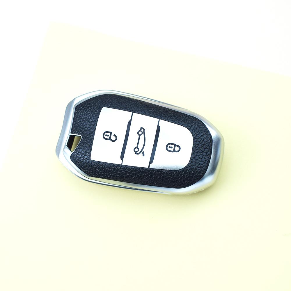 Auto Keyless Leather TPU Shell Fob Holder Car Remote Key Case Cover For Peugeot 3008 4008 5008 308 408 508 2008 Citroen C4 C5 X7