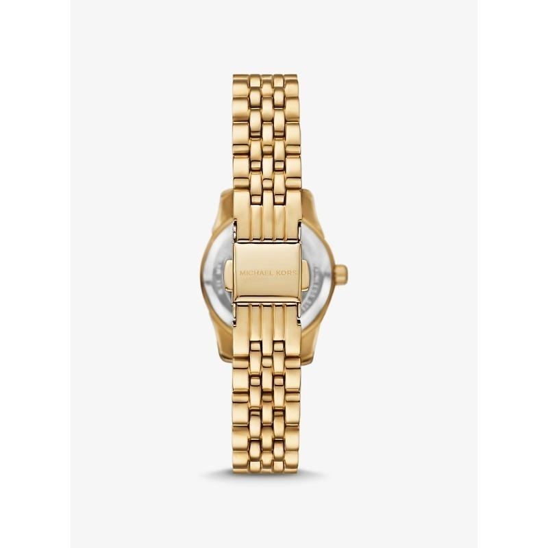 Michael Kors Petite Lexington Pavé Gold-Tone Watch MK4842