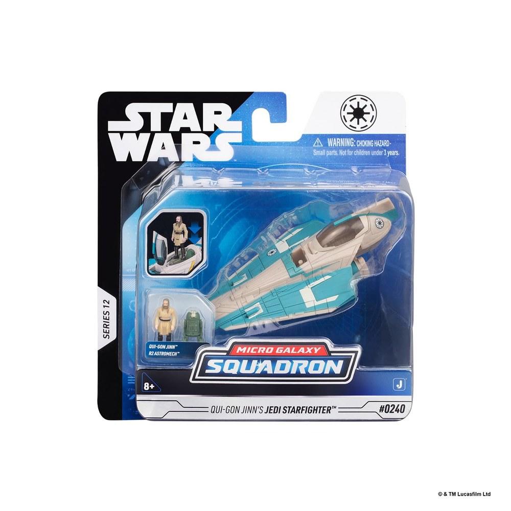 Jazwares Micro Galaxy Star Wars Lightsaber Class Series 12 Qui-Gon Jinn Jedi Starfighter Non-Scale Vehicle