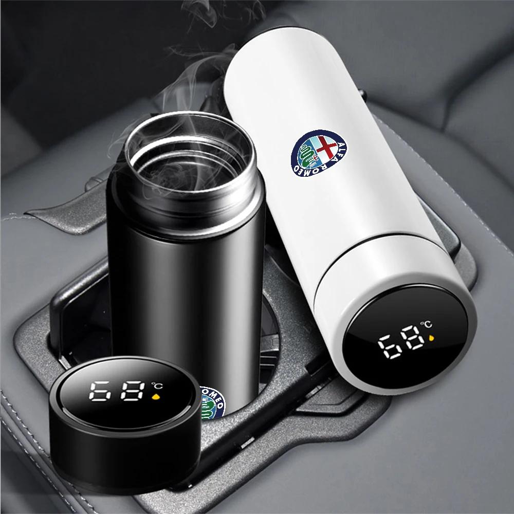 Car Stickers For Alfa Romeo Thermal Mug Double Wall 304 Stainless Steel Coffee Cup Vacuum Flask Thermos Water Bottle For Alfa Ro