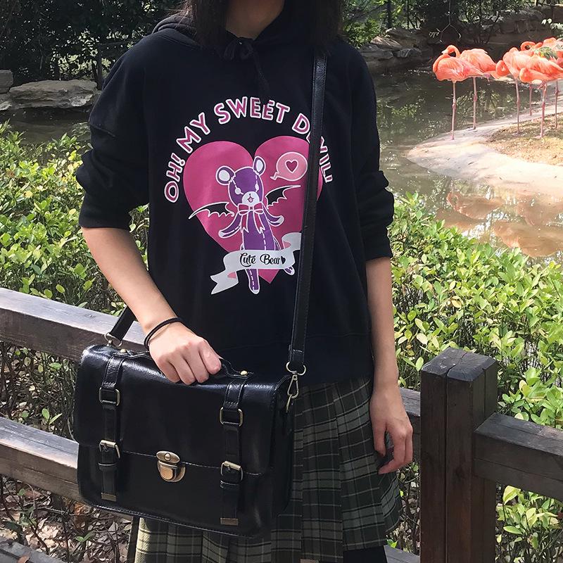 Japanese Style JK Retro Crossbody Bag: Soft Girl Cambridge-Inspired Messenger with Large Capacity