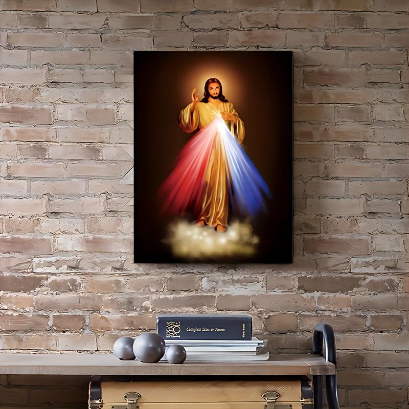 

1pc Modern Unframed Religious God Canvas Painting HD Wall Art Print Spiritual Decor for Bedroom & Living Room Ideal Gift for Bel 20x30cm No Frame