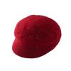Pure cashmere cap octagonal hat British retro bud painter hat knitted hat cold hat