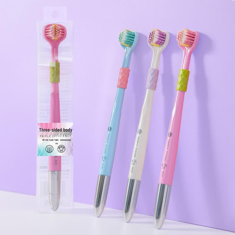 Little Cow Adventure Premium Three-Sided Toothbrush