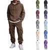 Men's 2-Piece Zip-Up Jacket and Cargo Pants Set Color Elastic Waist Tapered Leg Outdoor Casual Sportswear