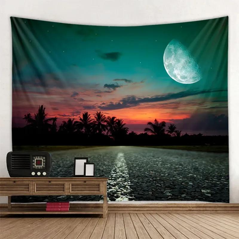 

Туманный лес пейзаж фон гобелен спальня гостиная гобелен домашний настенный декор гобелен 100x75cm