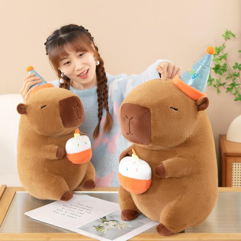 Plush Toy Capibala Doll Capybara Doll Pillow Cute Girl Birthday Party Gift