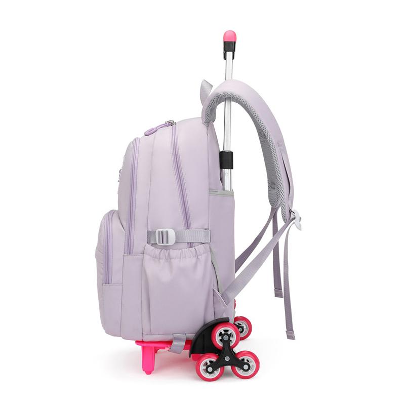 Children Rolling Backpacks School Bags for Girls Trolley Backpack with Wheels Waterproof School Bag Student Wheeled Backpack
