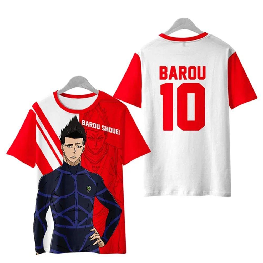 Summer Men's T-shirt With Blue Lock Anime 3D Print Casual And Fashionable Round Neck T-shirt Casual And Sporty Oversized Tops