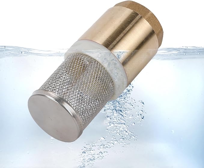Copper Faucet Check Valve Self-priming Pump Inlet with Filter Anti Backflow Spring One-way Valves Insert Hose