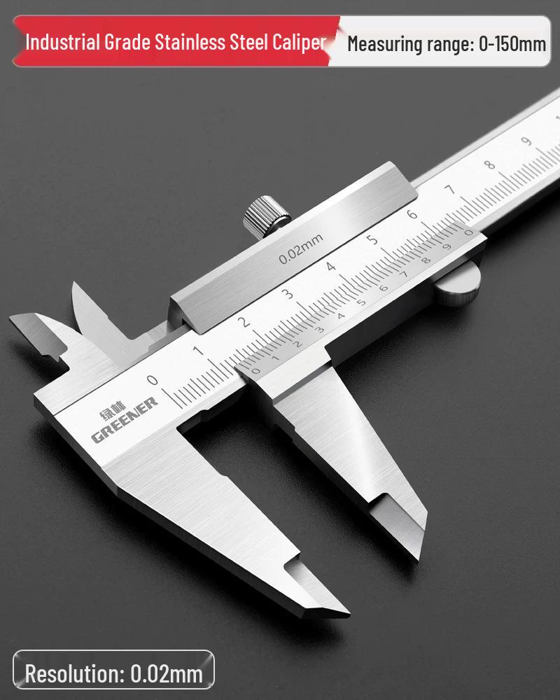 Green Forest Vernier Caliper - High Precision Stainless Steel, Industrial Grade Small Height Depth Gauge.