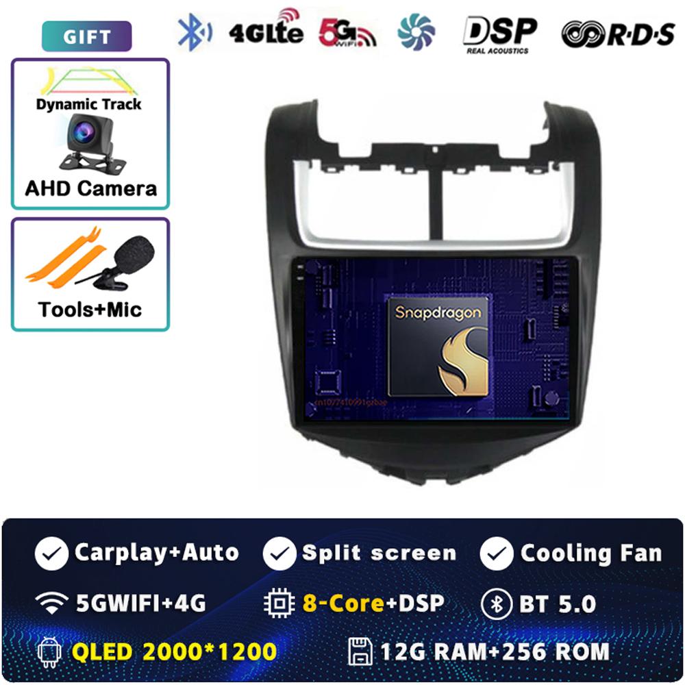 9" Android 14 Carplay Car Radio For Chevrolet Aveo 2014 - 2017 Multimedia Video Player Navigation GPS Stereo 2Din DVD 360 Camera