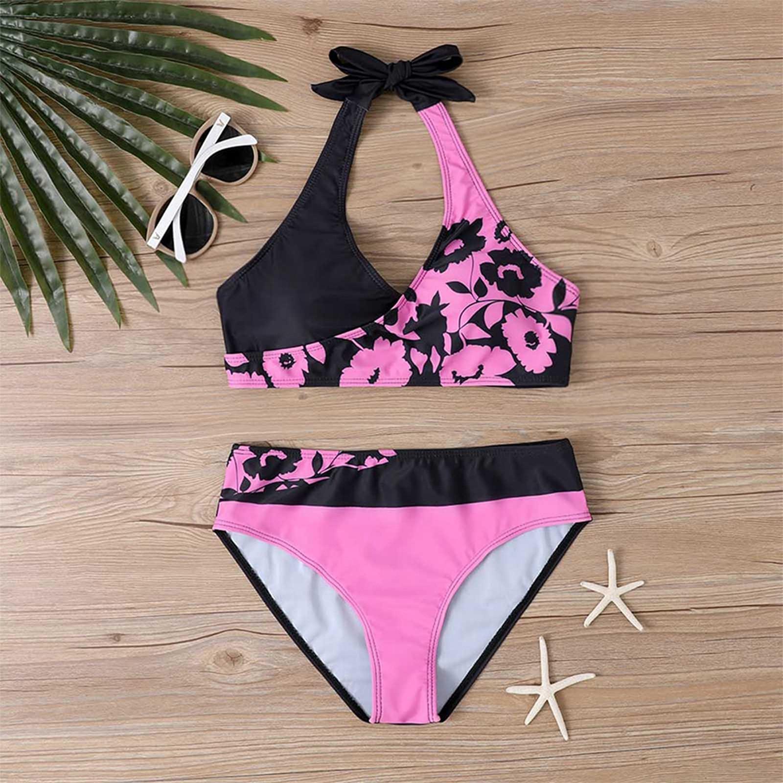 

Женское модное бикини с разрезом и высокой талией, с подушечками для бюстгальтера и без стального купальника с бюстгальтером XL розовый