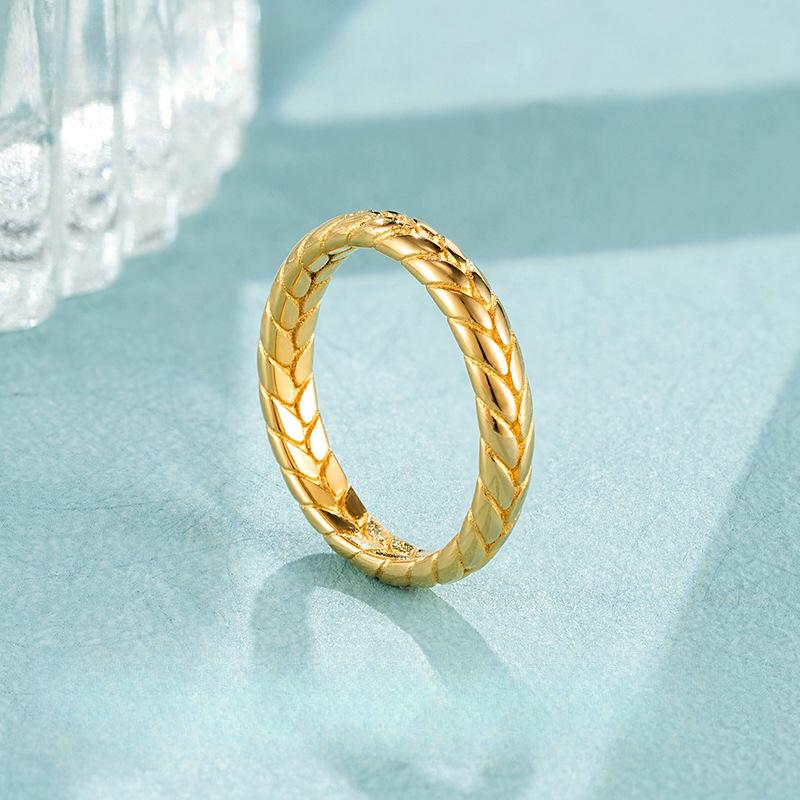 Fashion Elegant Gentle Wheat Ear Ring Women's Niche High-end Light Luxury Titanium Steel Ring Does Not Fade Women's Jewelry