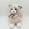 Lifelike Stuffed Animal Bag Fur Material Ragdoll Cat School Bag New Plush Backpack  Birthday Gift