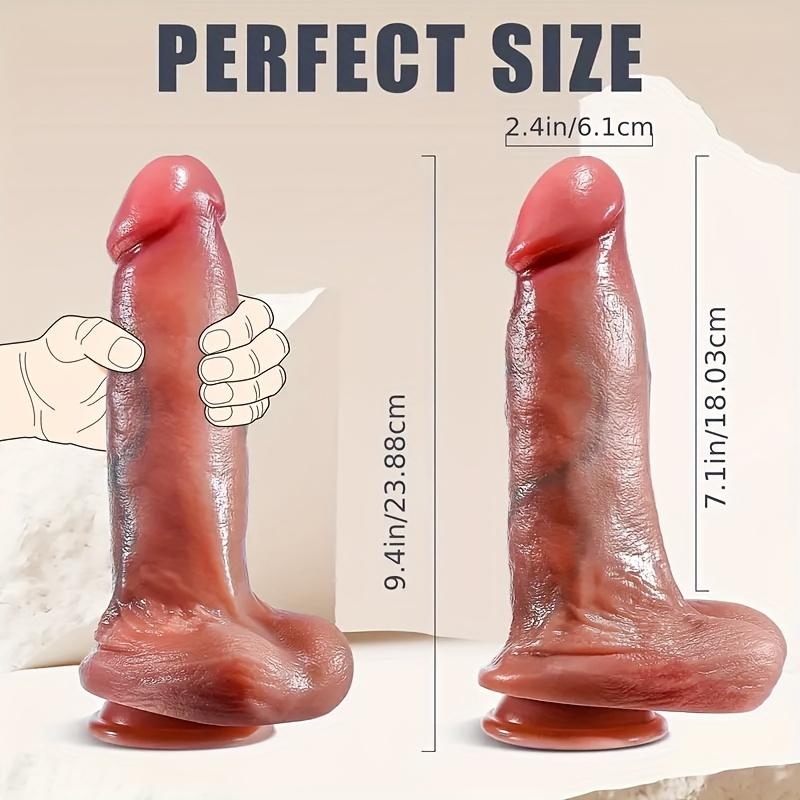 9" Massager with Remote Control,Liquid Silicone,10 Modes,Rotating Heating,USB Powered,Handmade,for G-Spot & Anal Stimulation,Suitable for Men & Women