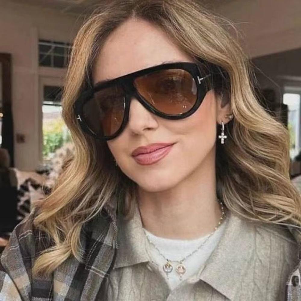 Vintage Luxury Brand Designer Oversized Pilot Sunglasses Women Men Shades Big Frame Sun Glasses Punk Windproof Eyewear UV400