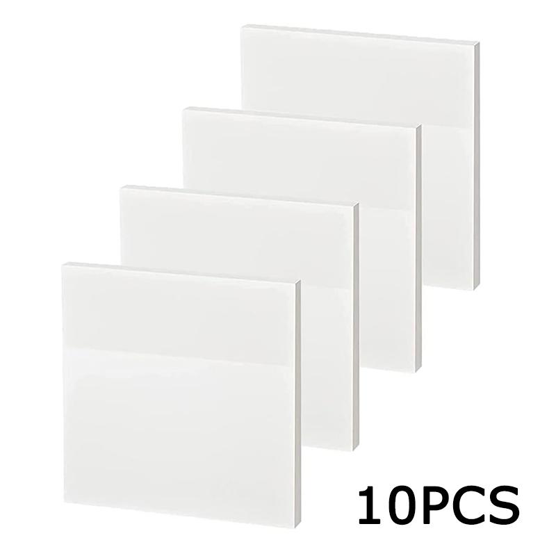

WTEMPO Transparent Sticky Notes Clear Sticky Notes Waterproof Self-Adhesive Sticky Sticky Notes Ideal for Books Annotation See Through Sticky Notes 7.5cm*7.5cm*10pcs белый
