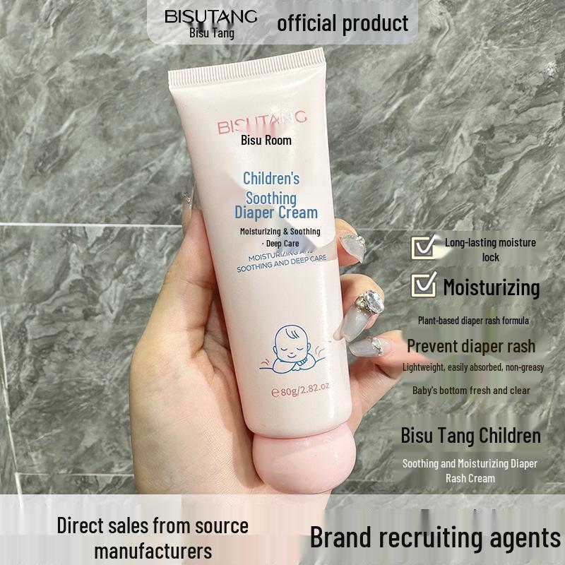 Bisu Tang Kids Soothing Diaper Rash Cream - Newborn Anti-Redness Plant Formula for Gentle Protection and Repair
