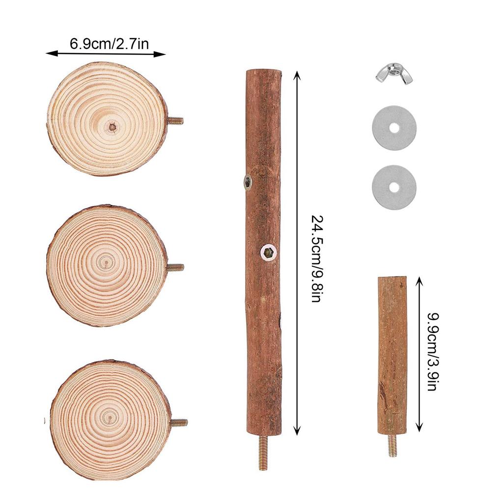 Bird Perch Stand Toy Durable Bird Cage Standing Resting Perches For Parrots Parakeets Birds Lovebirds Finches Climbing Standing