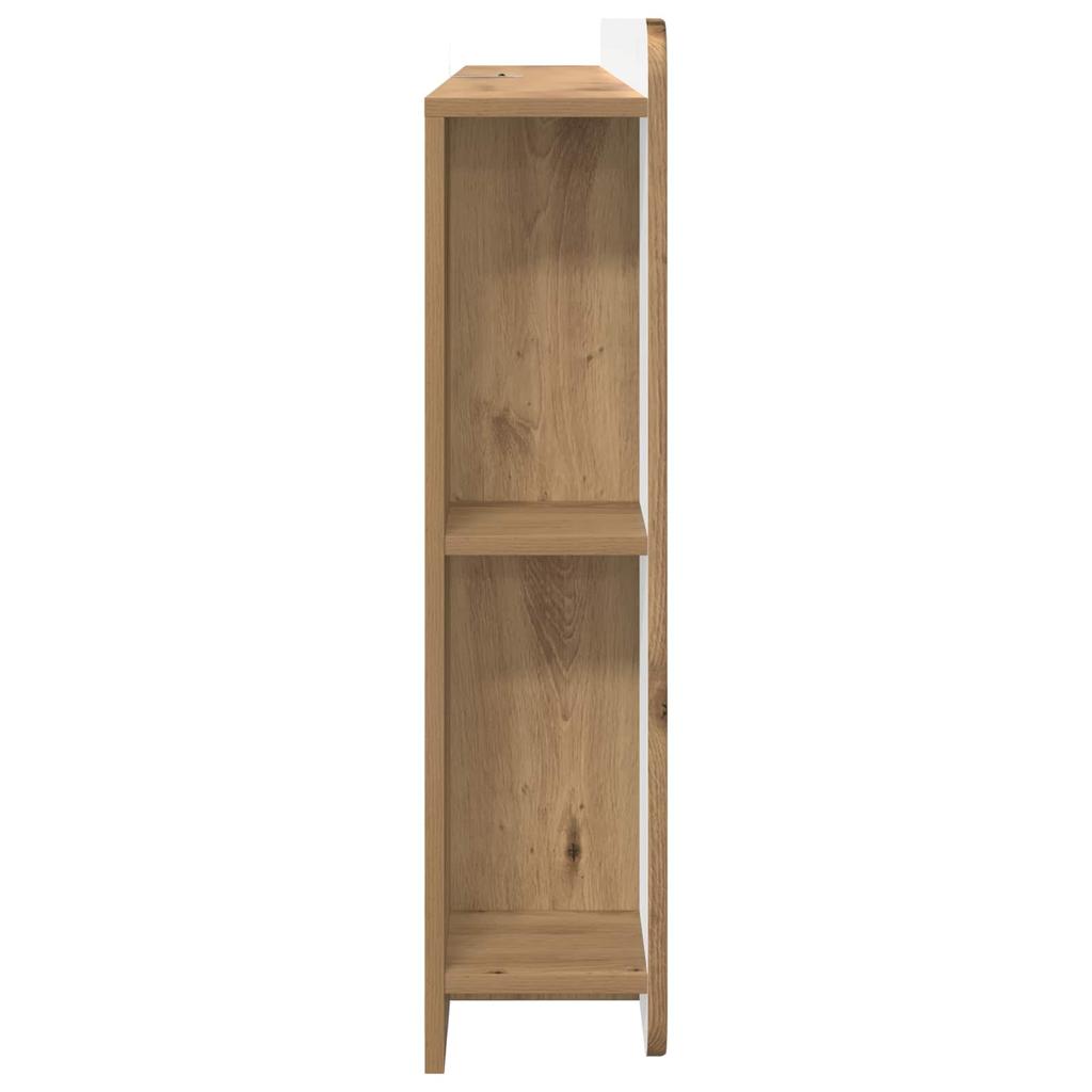 Headboard Cabinet with Storage Artisan Oak Wood Material