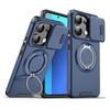 Rotating Folding Stand Matte Case For Xiaomi 14T Magnetic Armor Phone Case For Xiaomi 14T 14 T Pro Slide Camera Protection Cover
