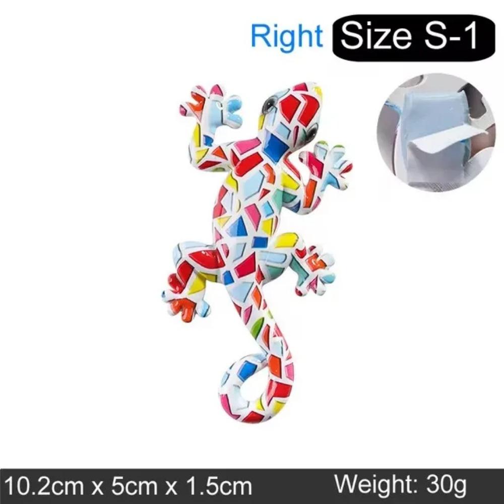 Creative Color House Lizard Statue Figurine Resin Sculpture Cabinet Wall Hang Home Office Bar Store Decoration Ornament Crafts