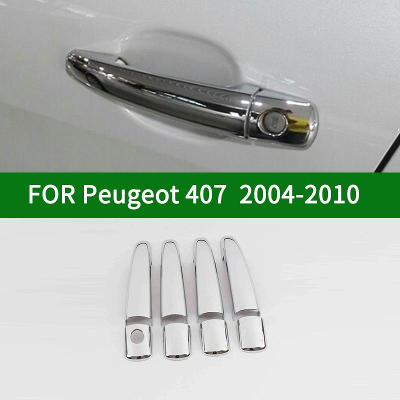 For Peugeot 407 SW Sedan 2004-2010 Accessory Chrome Silver Car Door Handle Covers Trim 2005 2006 2007 2008 2009
