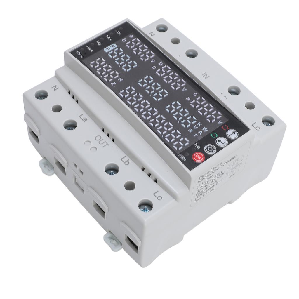 100A 3 Phase V A Hz Kws Protector Pa66 Multi Function Self Reset Voltage Adjustable Protector
