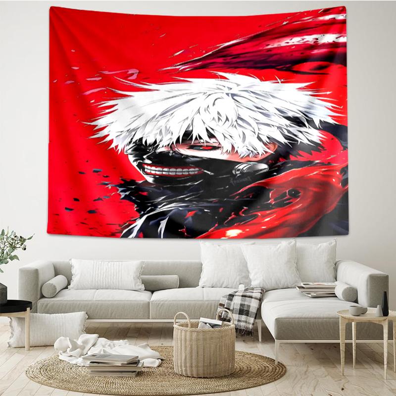 Tokyo Ghoul Kaneki's Struggle Tapestry Room Decoration Wall Hanging for Living Room Bedroom, dormitory, Birthday and Christmas gifts