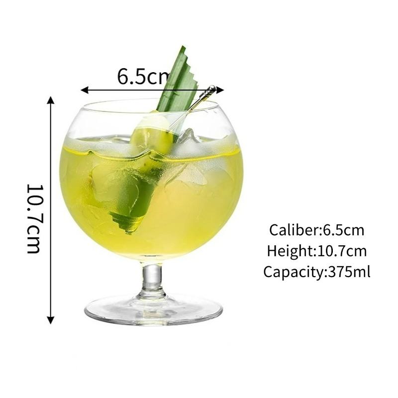 Ball-shaped Wine Glass Cups, Round Cocktail Glasses Cups,Creative Brandy Glasses Cup,Transparent Wine Glass Goblet,Bar Tools 1pc