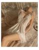 Guiruo Sexy Deep V Nightgown & Backless Camisole Set 