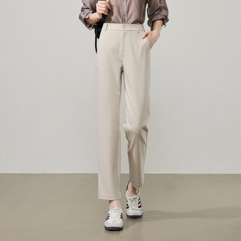 ESE-Y Women s High-Elastic Straight-Leg Ankle Trousers 28