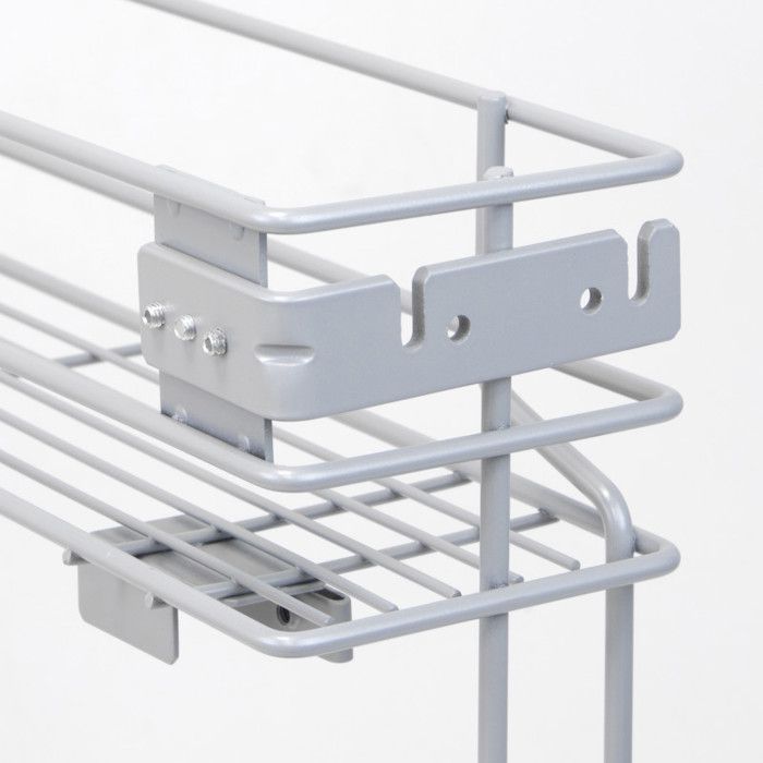 Emuca porte-bouteilles latéral extractible supra avec fermeture amortie, module 150mm, acier, peint aluminium