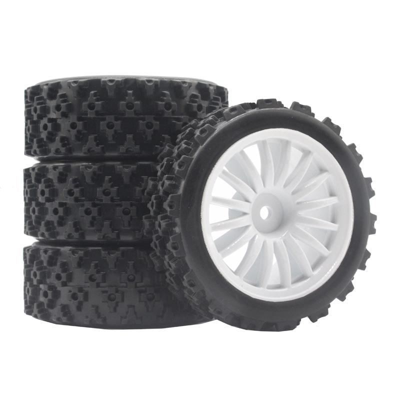 4pcs 70MM Rally Tires Rubber Tire Wheel Tyre for Tamiya XV01 XV02 TT01 TT02 PTG-2 1/10 RC Rally Racing Car Upgrade Parts