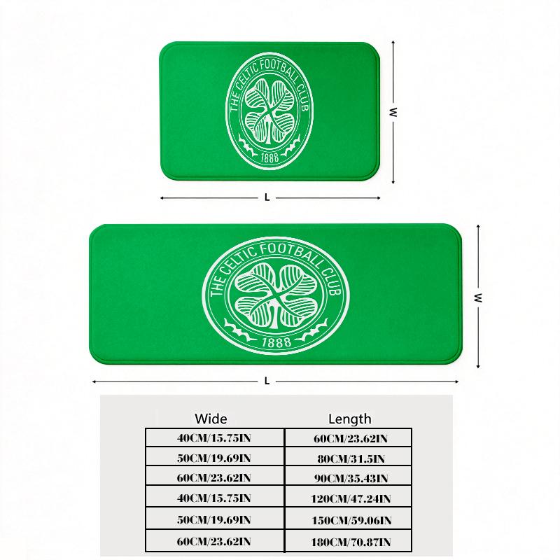 Celtic F.C Flannel Kitchen Mat Christmas Soft Area Rug Non Slip Floor Carpet Home Decoration