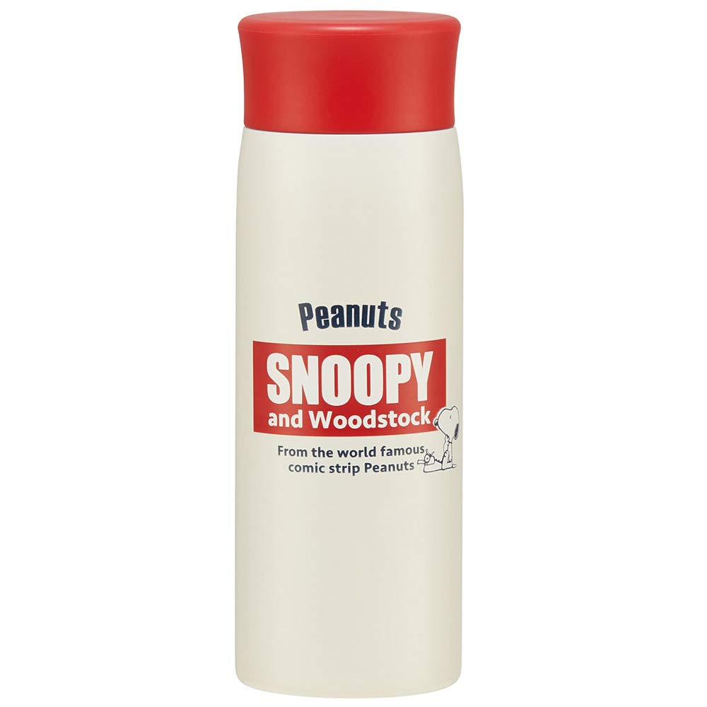 Skater Mug Insulated Stainless Steel Water Bottle with Snoopy Retro Label and Peanuts SMH4 Bottle, Design, 350ml,