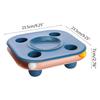 PP Multifunction Cat Feeder Toy Puzzle with 2-Inch Track, Amusement Plate, Blue Food Basin Bowl